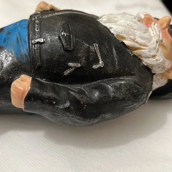 Vintage HARLEY DAVIDSON Biker Gnome  Motorcycle Leather Man Cave Decor - Picture 11 of 16